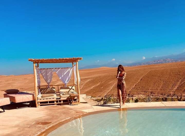 Quad déjeuner acces piscine valley desert agafay